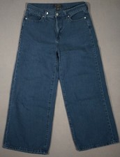WL13445 VERY COOL ****BANANA REPUBLIC**** PETITE WIDE LEG WOMENS BLUE JEANS sz31