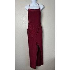 Windsor burgundy get the scoop sleeveless maxi bodycon dress L homecoming