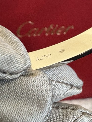 Cartier "Love" 18k 750 White Gold Bangle Bracelet 20 Classic Model Gorgeous! - Picture 6 of 7