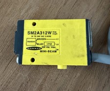 BANNER ENGINEERING MINI BEAM PHOTOELECTRIC SENSOR, WIDE ANGLE, SM2A312W, TESTED