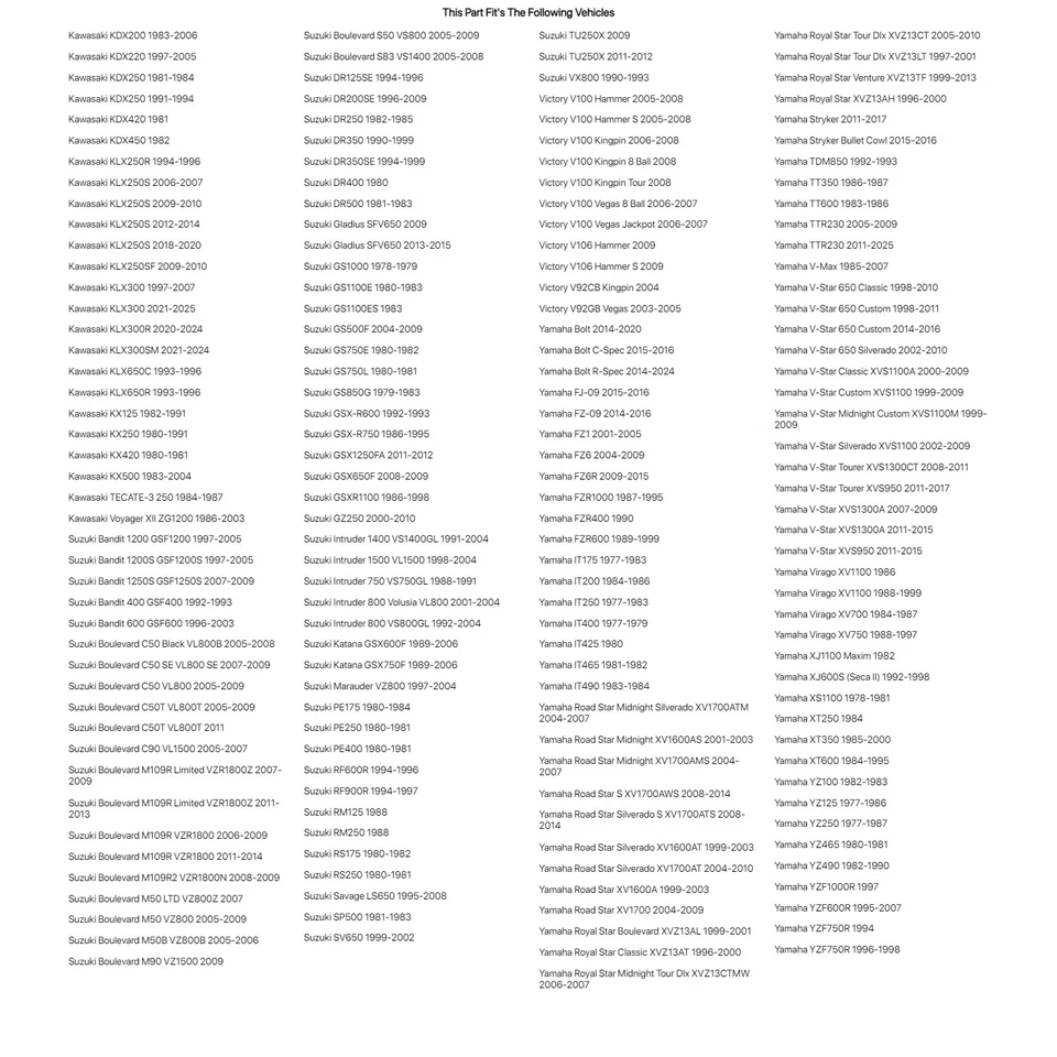 Kit de cojinetes de vástago de dirección Tusk para Yamaha FZ1 2001-2005 Foto 2 de 3