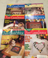 Lot 26 JUST CROSSSTITCH Magazine 6 Issues from 1991-1994 Teresa Wentzler AMERICA