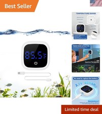 Versatile Rechargeable Fish Tank Thermometer - Suitable for Fresh Salt Water