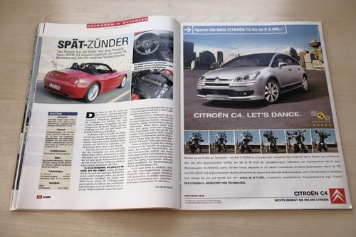 Auto Motor und Sport 06/2006 BMW Z4 M Roadster mit 343PS im Fahrbericht auf eine