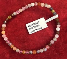 4mm - Multi Stone -Natural Stone Beads - Stretch Bracelet -