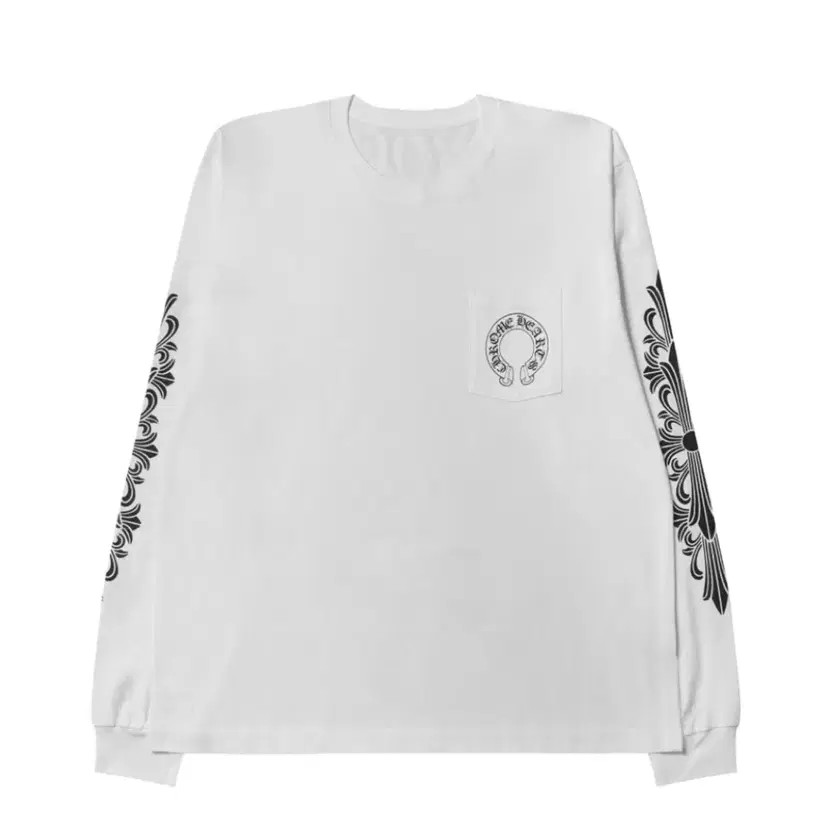 Chrome Hearts Horse Shoe Long Sleeve T-Shirt, White, Size L thumbnail 4