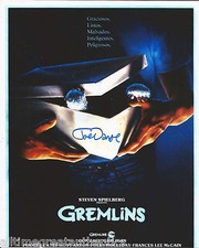 DIRECTOR JOE DANTE HAND SIGNED AUTHENTIC 'GREMLINS' 8x10 MOVIE PHOTO B w/COA