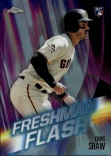 2019 Topps Chrome Chris Shaw #FF-11 Freshman Flash San Francisco Giants 13B