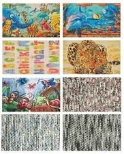 21" x 34" Hand Braided Bathmat Doormat Kid Novelty Nursery Area Rug Play Mat