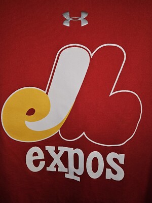 Montreal Expos Washington Nationals Retro CJ Abrams Large Mens Graphic Logo Tee