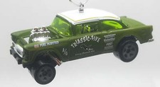 Christmas Ornament for 1955 Chevy Bel Air Gasser Green White
