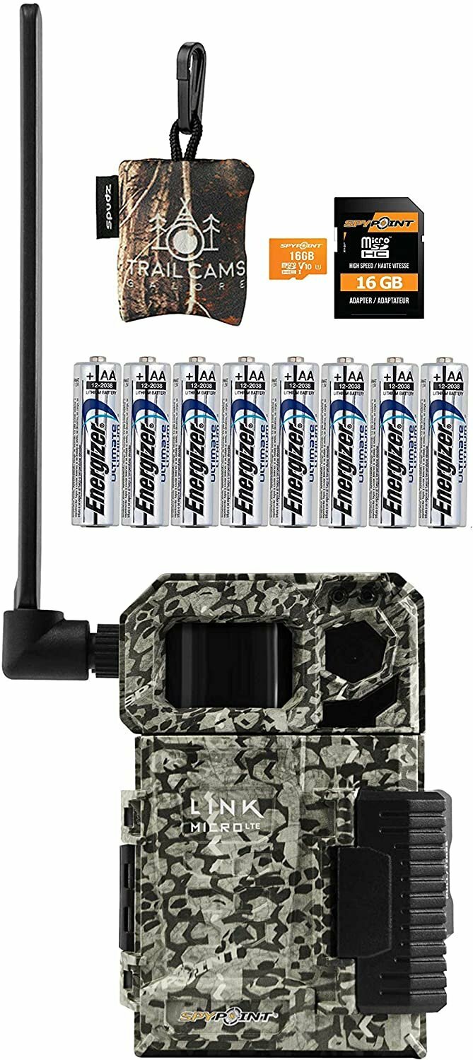 SPYPOINT Link-Micro-LTE-V Cellular Trail Camera with SD Card, Batteries &  Spudz | eBay