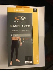 C9 CHAMPION BASELAYER MENS SIZE MEDIUM PANTS BLACK STRETCH DRY WICKS LONGJOHNS
