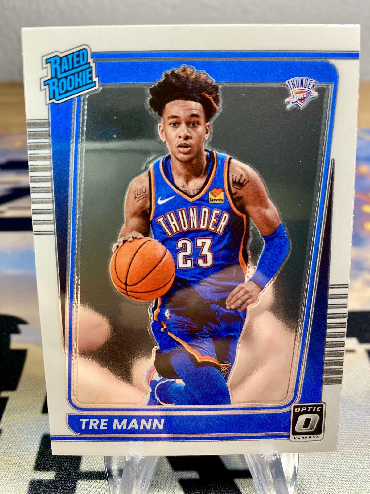 2021-22 Tre Mann Panini Donruss Optic Rated Rookie #168 OKC Thunder