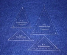 4 Pc Kaleidoscope Set 6" & 8" 1/8" for 6" & 8" Finished Squares W/Holes & Seam A