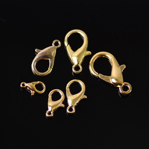 50 Stück Hummer Klaue Schließe Metall Verschlüsse für Schmuck - Gold/Silber - Picture 9 of 13