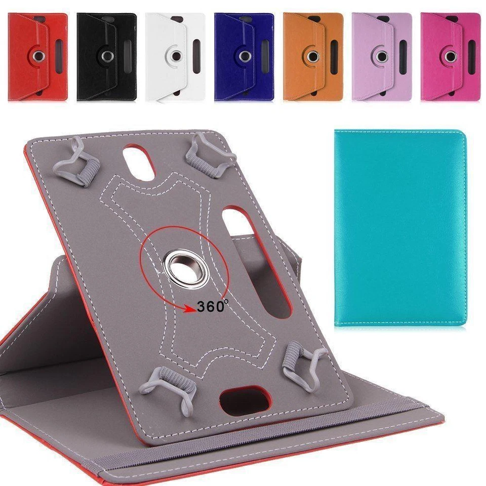 360?Folio PU Leather Box Case Cover For Universal Android Tablet PC 8" w/ Styus - Image 4 of 4
