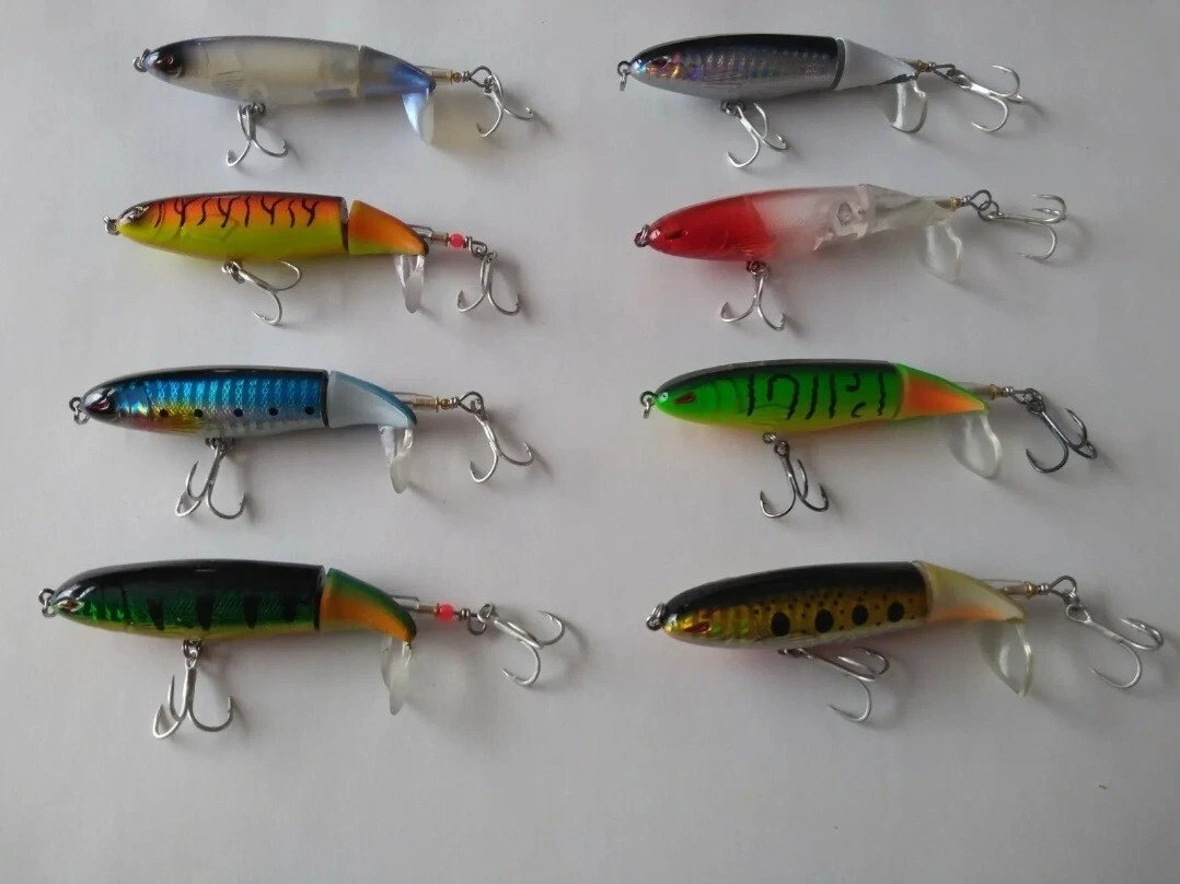 Rotating Tail Fishing Lures 8-pack Lot brand new largemouth bass pike tackle