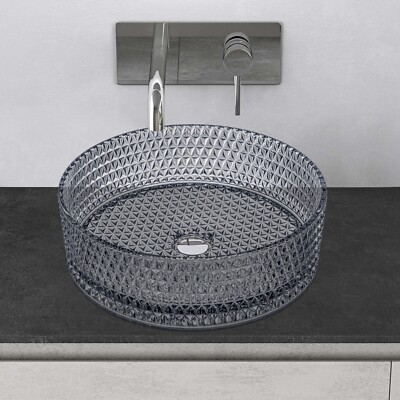 Waschbecken glas Aufsatzwaschbecken glas Waschtisch Waschschale Rund Minerva07