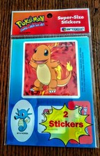 NEW  SEALED Vintage POKEMON SUPER SIZE STICKERS Charmander  GROUP etc