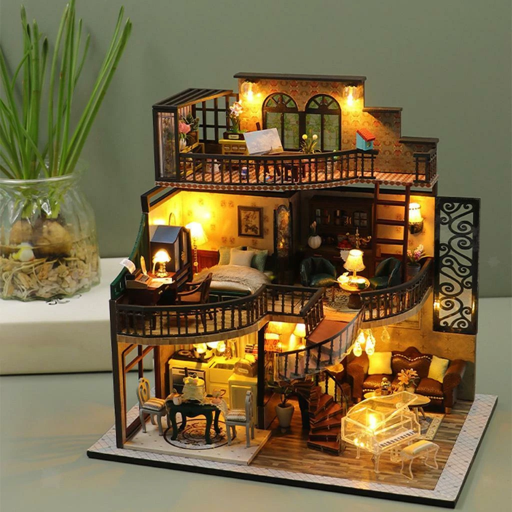 Miniature DIY Handmade 3D Building Kits for Christmas