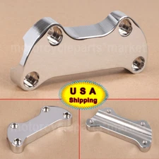Chrome 1" Handlebar Riser Top Clamp Cover For Harley Dyna 83-06 FXDWG Low Glide