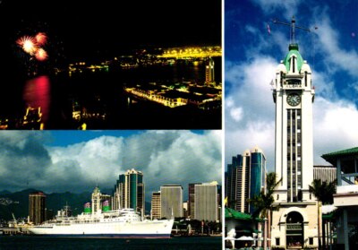 Aloha Tower Oahu Hawaii Postcard
