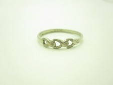 Sterling Silver Interlocking Links Rope Pattern Band Ring Size 7