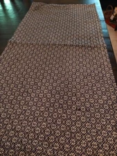 Navy and Cream Cherry Blossom Short Runner 32 x 14 ~ Home Decor