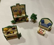 Avon Victorian Memories Miniature Patio Furniture 5 pieces 2001