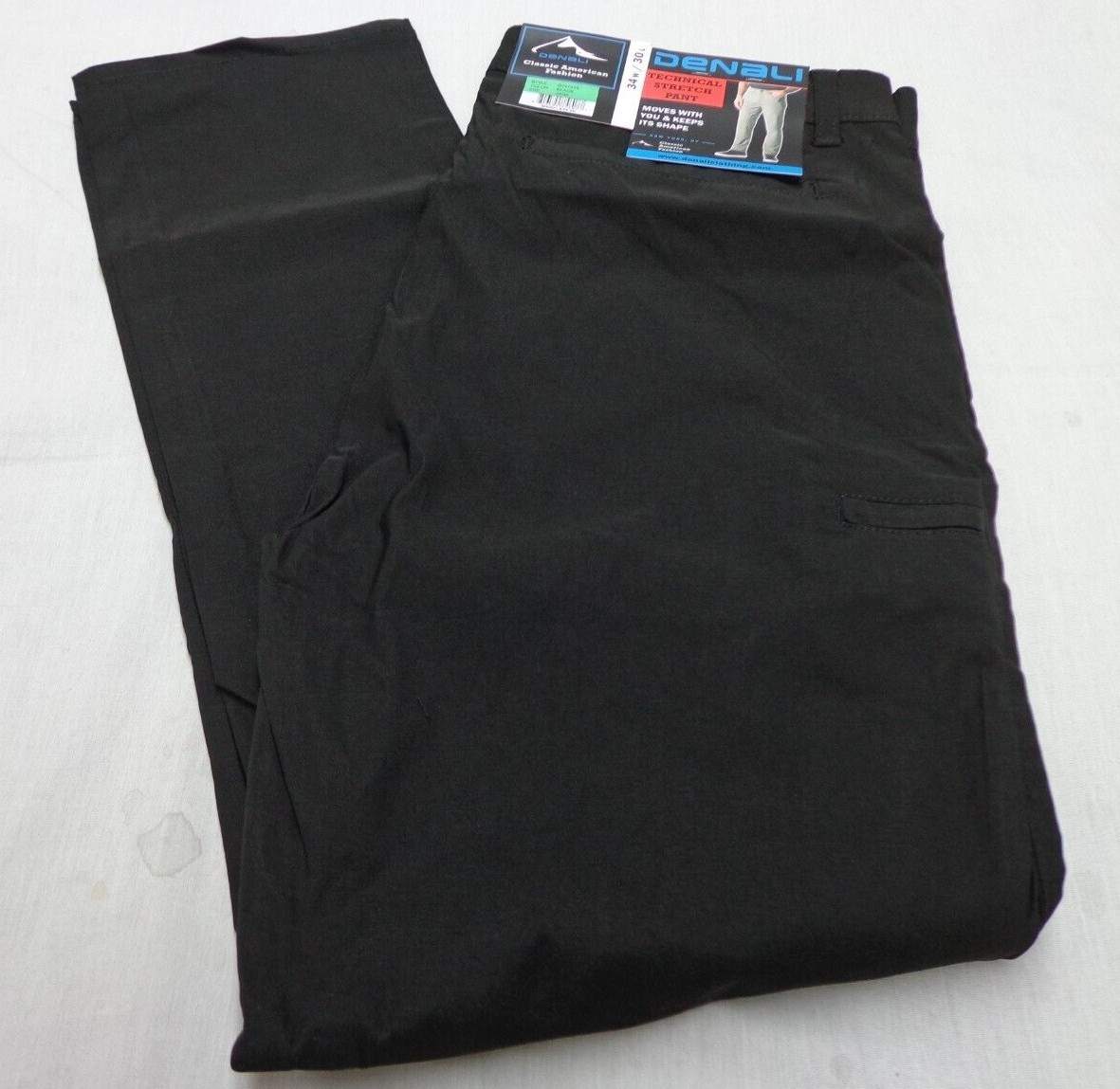 DENALI Black Technical Stretch Pants -Side Zipper Media DENALI Black Technical Stretch Pants -Side Zipper Media