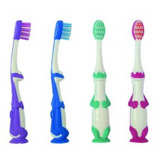 KID'S DINOSAUR SUCTION CUP TOOTHBRUSH 72/PACK 26 TUFT EXTRA SOFT ORALINE