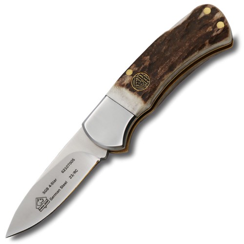 Puma SGB 4-Star Mini Taschenmesser Hirschhorngriff Klappmesser Klingenlänge 55mm - Bild 2 von 4