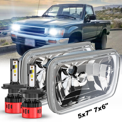 Pair 5x7" 7x6" LED Headlights Hi-Lo DRL For Toyota Pickup 82-95 Tacoma 1995-1997 | UK - Foto 6