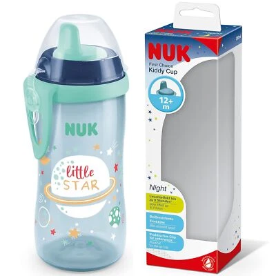 NUK Kiddy Cup Night Trinklernflasche Schnabeltasse Leuchteffekt 12+ Monate