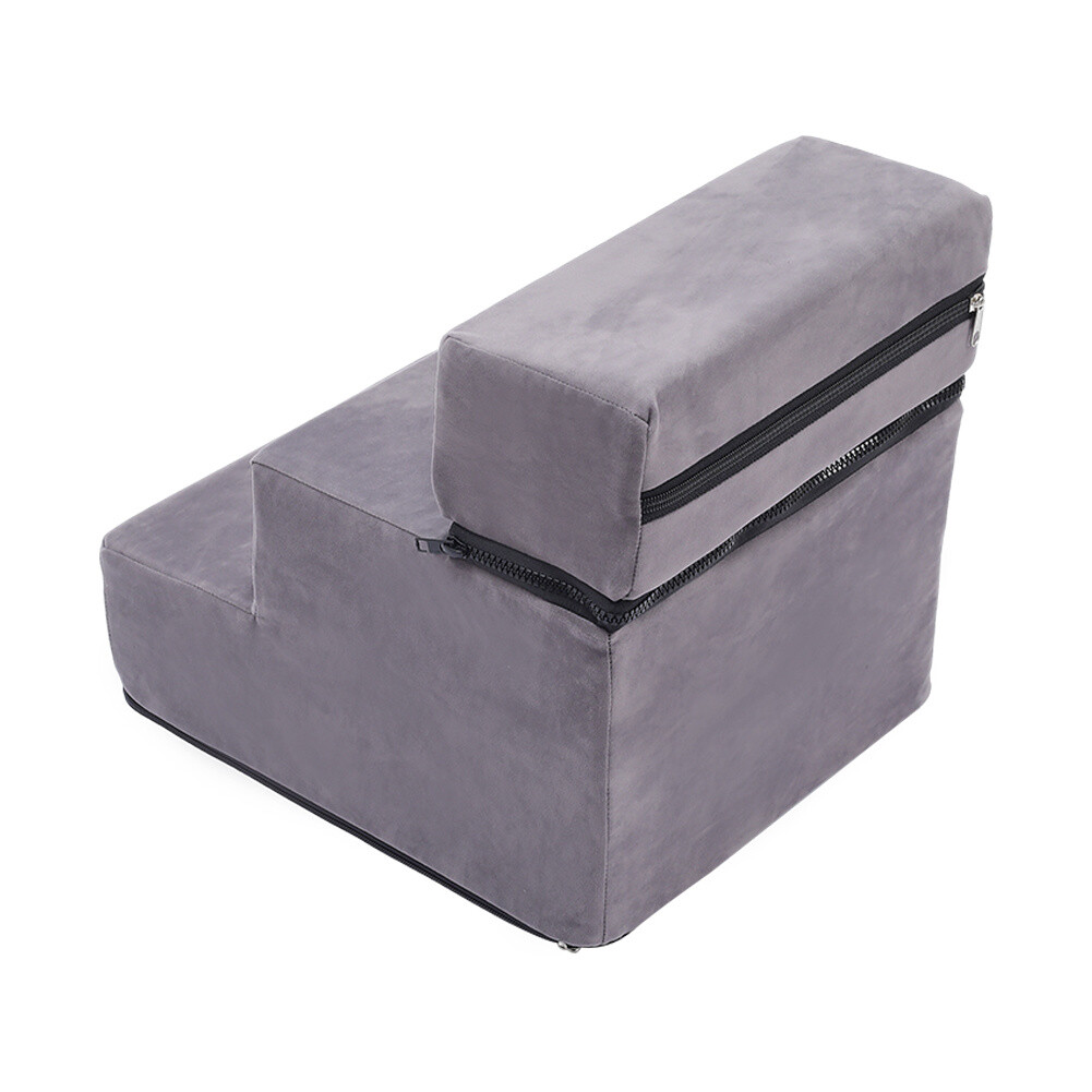 4 Steps Pet Dog Ladder Soft Foam Stairs Puppy Washable Removable Cover