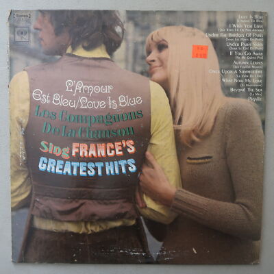 LES COMPAGNONS DE LA CHANSON SING FRANCE'S GREATEST HITS VINYL LP COLUMBIA VG 90