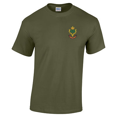 OFFICIAL Queens Own Highlanders Embroidered 100% Cotton T-Shirt