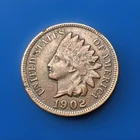 1902 Indian head penny , full liberty, -very clear details-