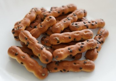 Ginbis Mini Asparagus Biscuits 15gx5bags