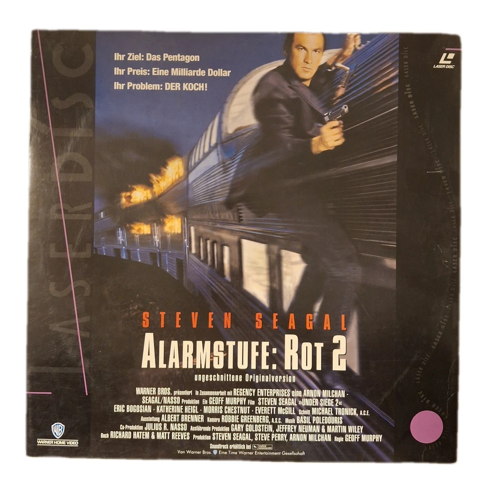 Laserdisc – Steven SEAGAL - ALARMSTUFE ROT 2 – Actionfilm – sehr guter Zustand - Bild 2 von 4