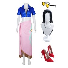 Costume Anime Cosplay Nico Robin Halloween Festa Costume Parrucca Vestito Scarpe