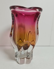 Böhmisch Tschechische Kunst Glas Vase Josef ...