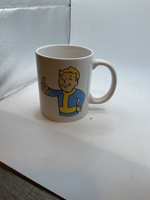 Fallout Vault Boy Ceramic Mug Blue Yellow Thumbs Up Bethesda