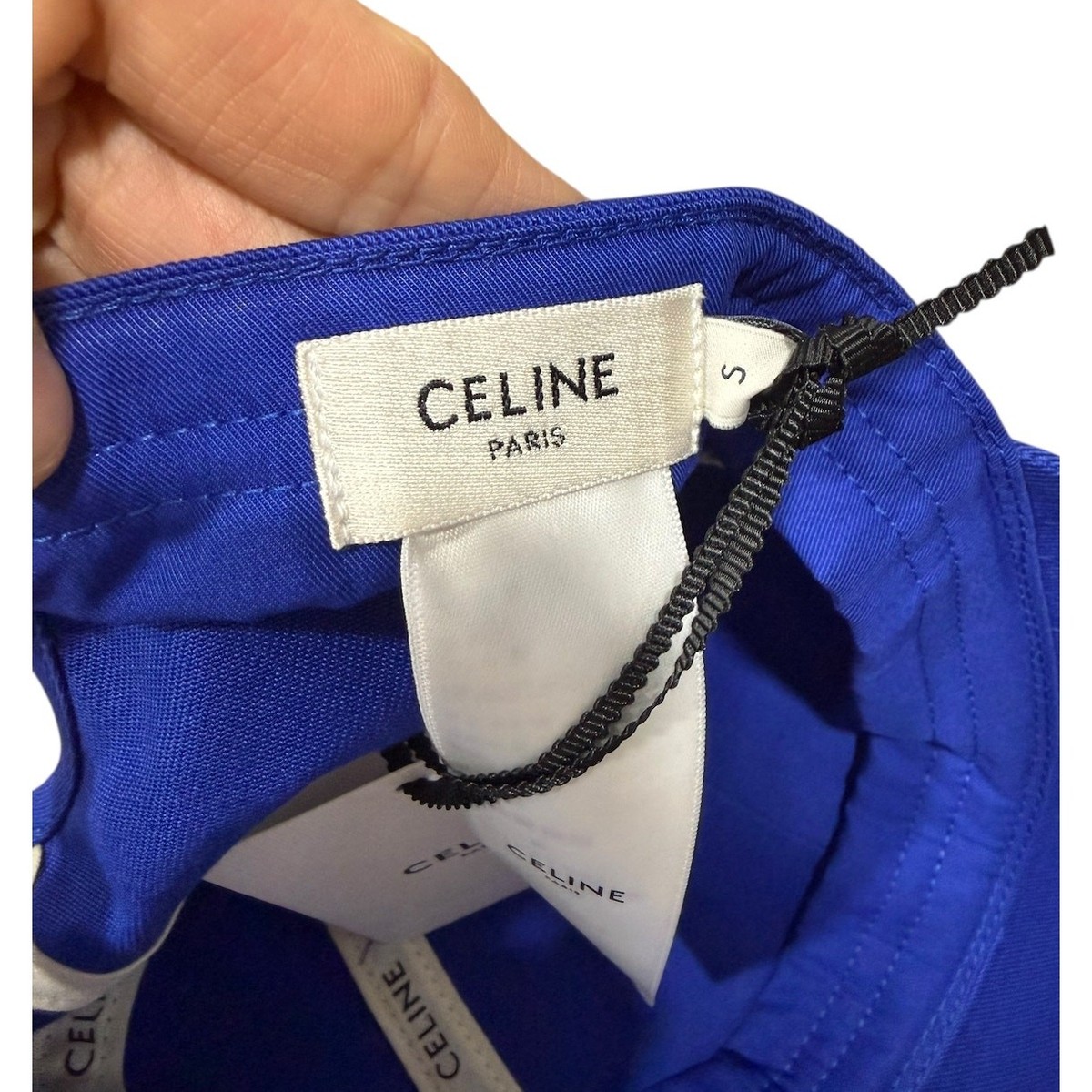 Celine Womens Triomphe Baseball Hat Cap Royal Blue Small  display picture 3