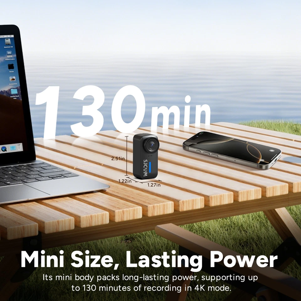 Action Pocket Camera 4K 30M Waterproof Stabilization 170° FOV SJCAM C110 Plus - Image 3 of 4