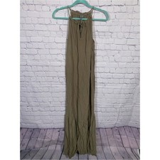 Michael Stars Womens Halter Maxi Dress Green Size M Minimalist Casual Beach