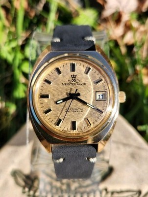 Vtg Meister Anker Glashütte Men's 35mm Watch GUB 75 Automatic Spezimatic 26J!!!
