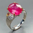 6 ct gem Ruby Ring 925 Sterling Silver Size 7 /R469656