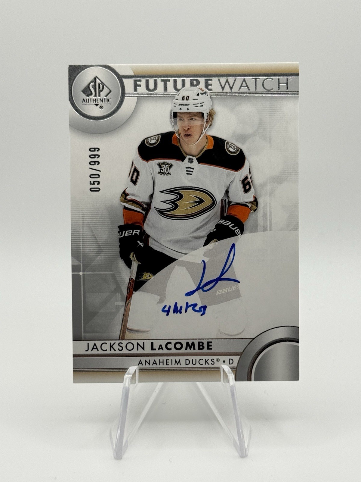2023-24 SP Authentic - Jackson LaCombe Future Watch Auto Inscribed RC 50/999